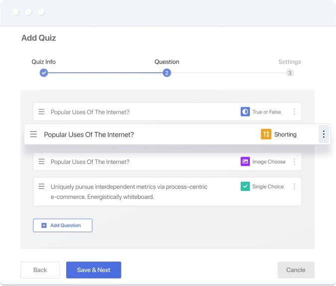 advanced quiz builder